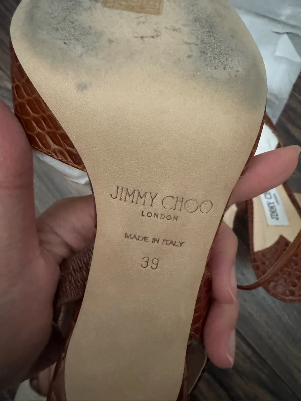 Jimmy Choo Thandi 85 Croc-Embossed Pointed Slingback